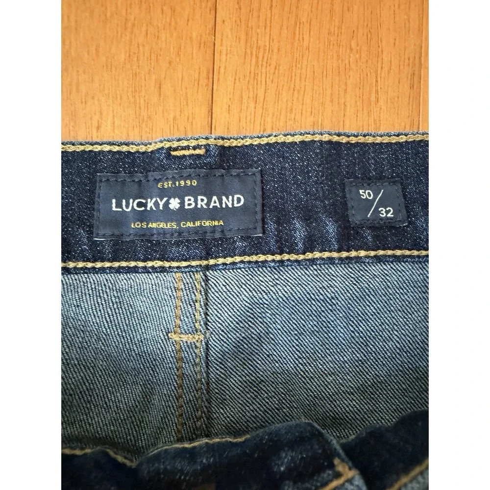 Lucky Brand Men's Jeans 50x32 Athletic Fit Big & Tall Dark Wash Stretch Denim